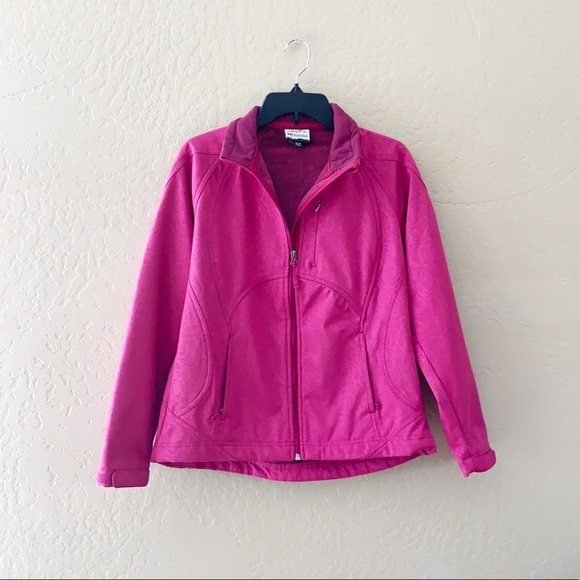 (5/$25‎ SALE ✅) Double Diamond Pink Soft Fleece Interior Softshell Zipup Jacket - Picture 1 of 9